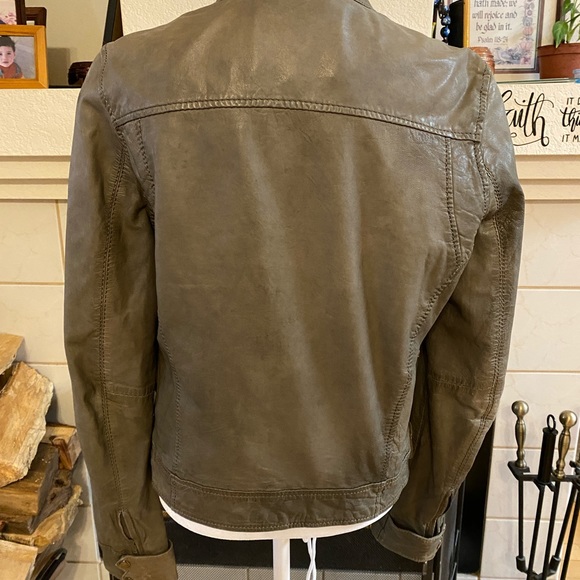 Maje Women's Genuine Lamb Leather Gray Moto Jacket, Size Medium - Picture 3 of 12